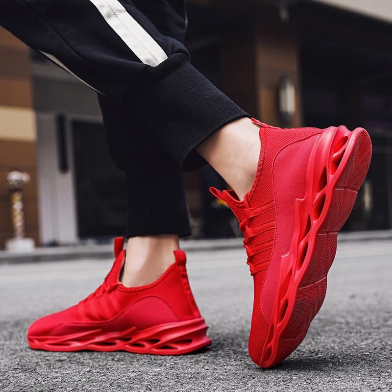 Wiosna/jesień Męskie duże rozmiary latające, tkane i oddychające powierzchnie siatkowe Ultralekki stołek Męskie buty sportowe na świeżym powietrzu