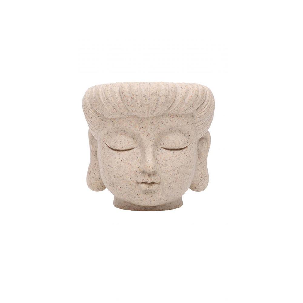 Realistic Buddha Head Flower Pot Handmade Sculpture Plant Containers  Table Centerpiece