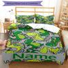 3pcs Custom Name Dinosaur Bedding Set Duvet Cover Closure Includes 1 Duvet Cover & 2 Pillowcases, Soft and Comfortable for All Seasons.
