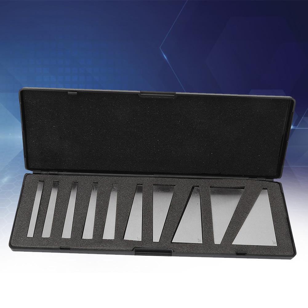 10pcs Angle Block Set Angle Gauge Machinist Precision Angle Calibration Tool 1 30 Degree