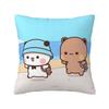 Custom Peach And Goma Eating Salad Modern Throw Pillow Cover Bedroom Decoration Car Cushion