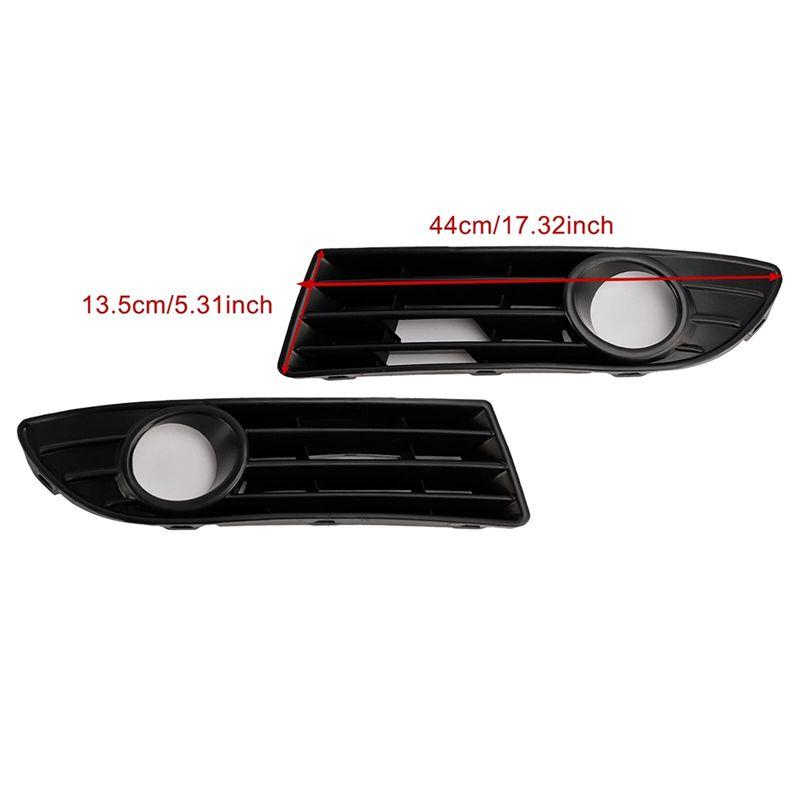 A30F-2PCS Fog Light Frame Cover Grille Grill For Polo 9N GTI 2005-2009 6Q0853665E, 6Q0853666G