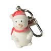 Cartoon Christmas Series Plush Velvets Figurine Keychain Cartoon Key Holder Alloy Texture Suitable for Festival Cheer