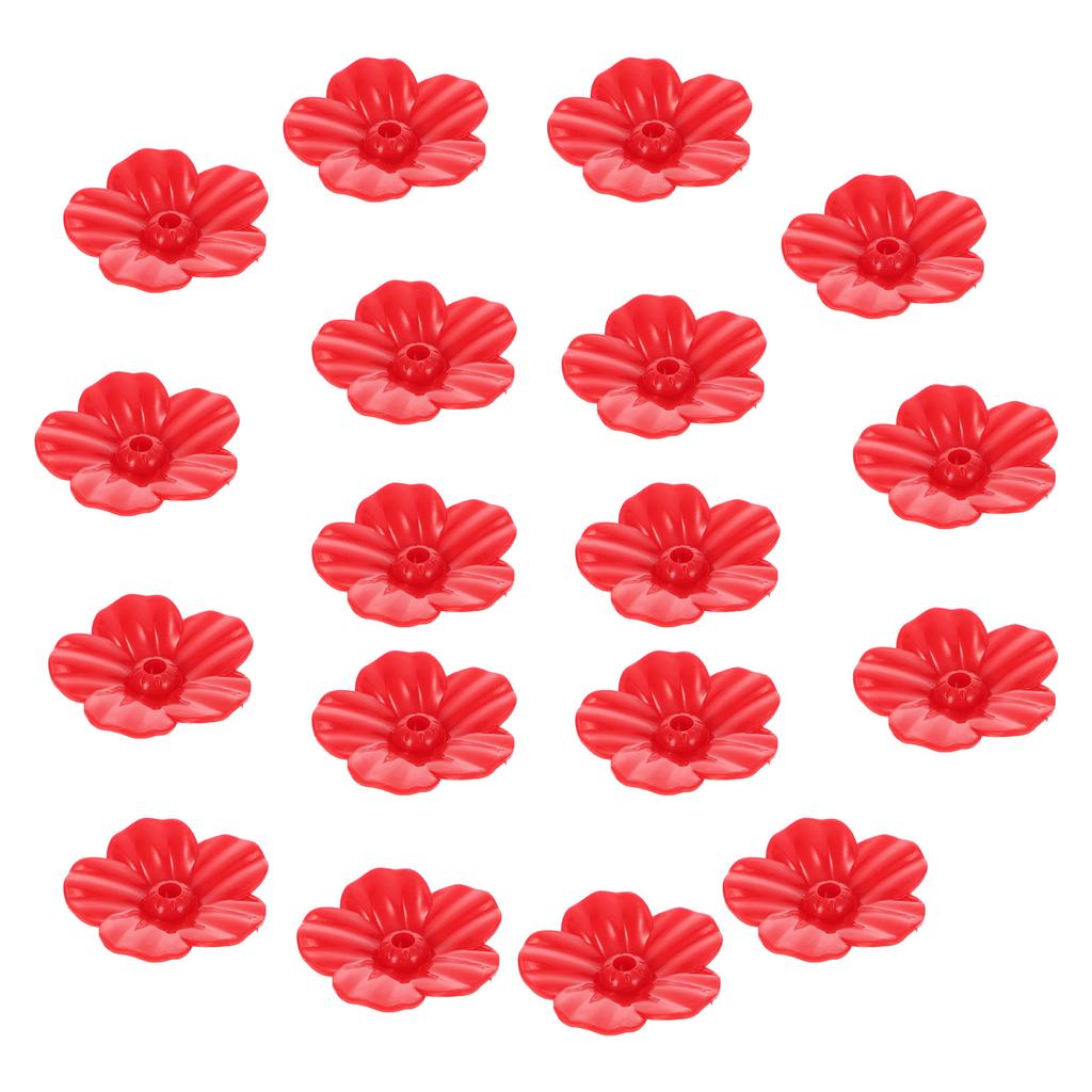 18Pcs Flower-Shaped Hummingbird Feeder Plastic Bird Feeder Supplies Bright Natural Design Hummingbird Feeding Flower