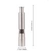 Stainless Steel Salt and Pepper Grinder,Push Button Grinder Modern Design Thumb Grinder, for Black Pepper, Sea Salt and Himalayan Salt, Spice and Salt