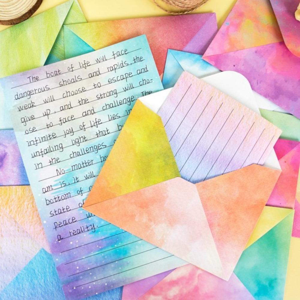 160pcs DIY Postcards Stationery Writing Paper Watercolor Greeting Cards Birthday Gift
