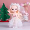 16 CM Mini Mobile 21 Bambole Snodate Giocattolo per Ragazze 3D Grandi Occhi BJD Principessa Abiti Completi Collezione di Abiti Regalo di Bambole per Bambini