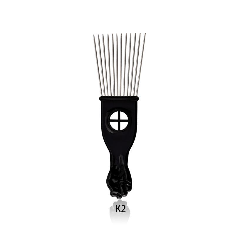 Graffiti Print Steel Needle Styling Comb with Pointed Tail