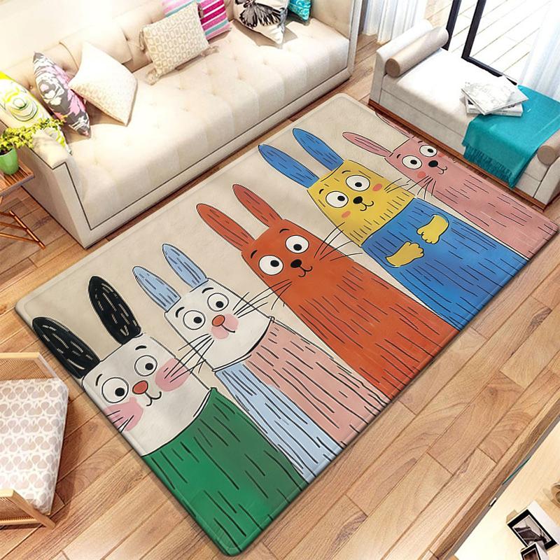 Cartoon Carpet Anime Rug Living Room Bedroom Large Carpet Bathroom Floor Mat Kitchen Door Mat Children's Room Home Decoration