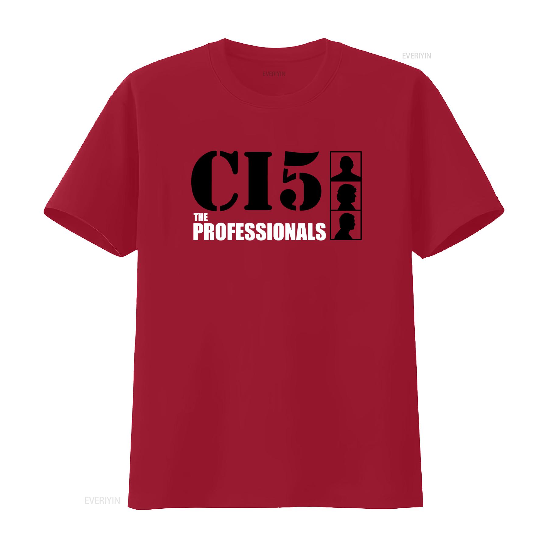 THE PROFESSIONALS CI5 Jackson Gordon UK Intelligence TV Series T Shirt vintage Washed Top For Everyday Wear Casual Breathable S