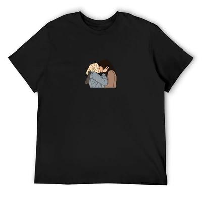 Maya Bishop & Carina DeLuca Kiss T-Shirt Anime Clothes Korean Fashion Plus Size Tops T-shirt Men