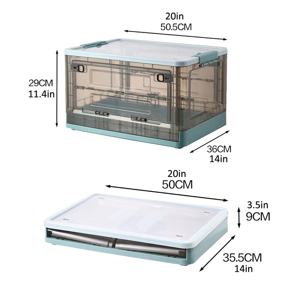 Multi-purpose Folding Storage Box Double Door Large-capacity Packing Toys Clothes Books Organizer With Cover