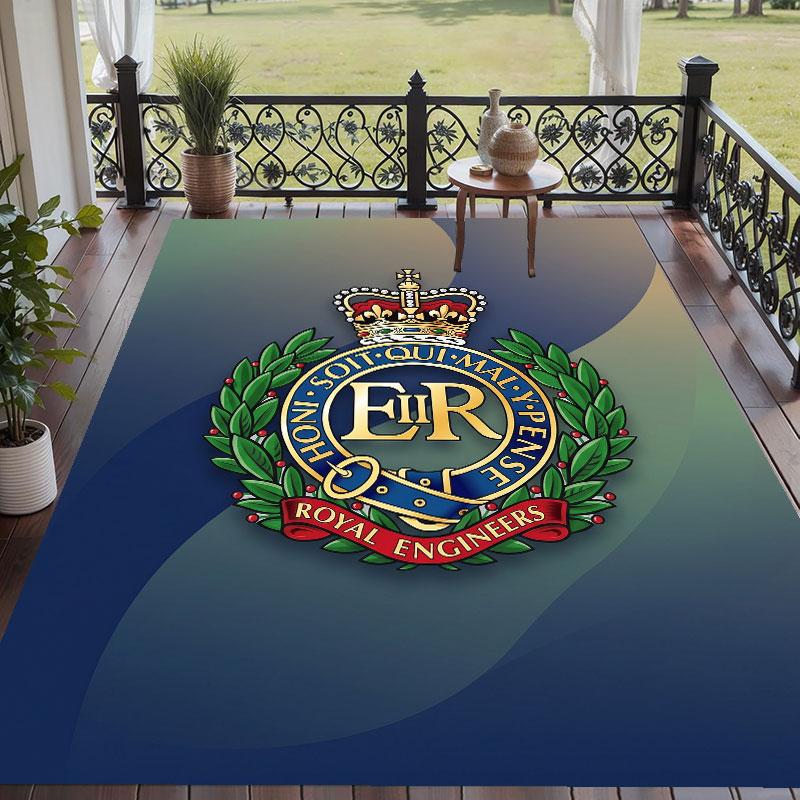 Soft Floor Carpet Royal Engineers A.F.C Pattern Area Rug Decorative Mat For Home Room Decoration