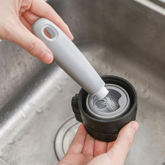 Perie de curățare sticle cu mâner detașabil PP de calitate alimentară Dispozitiv de curățare pentru pahare, proiectat ergonomic, consumabile de uz casnic