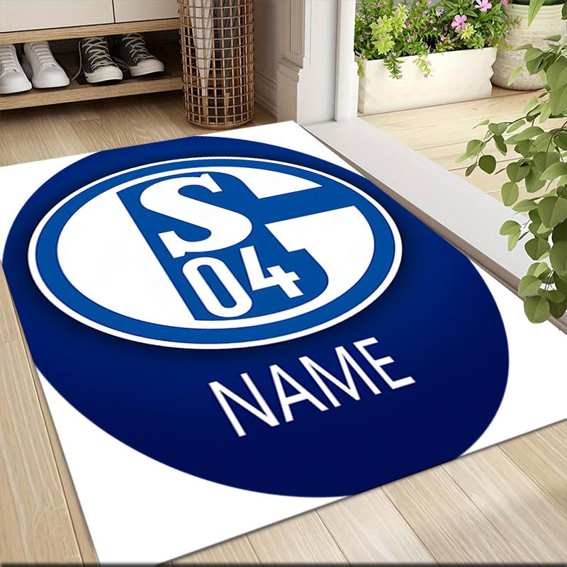 Custom Name Schalke Team Crest Carpet Rug Customizable Soft Washable Anti-Slip Home Living Room Sofa Mats Personalized Rug. 0909230