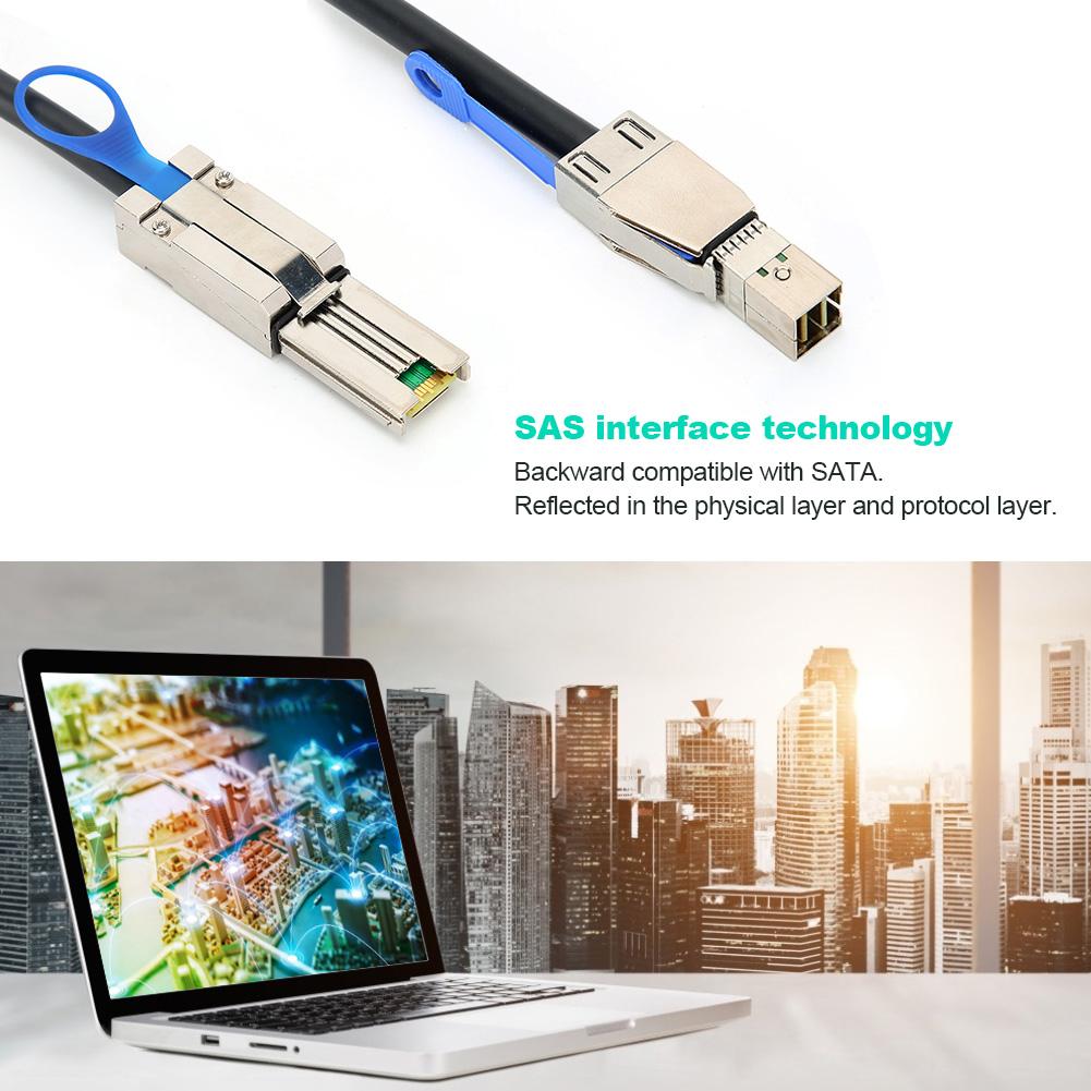 Server Cable Switch Cord Data Line Computer Accessory MINI SAS SFF-8644 to SFF-8088 1-Meter