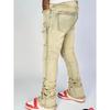 DRIPX Jeans Uomo Pantaloni Lunghi Pantaloni a Zampa di Elefante in Denim Pantaloni Dritti con Strappi Vestibilità Slim Vita Alta Casual Tasca con Bottone Cuciture Autunno Inverno