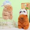 Funny Pulling Rope Capybara Dolls Key Ring Cartoon Capybara Keychain Plush Animal Pendant  Friends