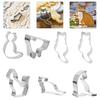 Cat Shape Biscuit Cutters Set 8 Pieces