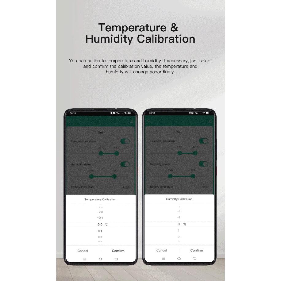 Tuya Zigbee Temperature Humidity Sensor Thermometer IP65 Waterproof Compatible with Smart Life & Google Assistant