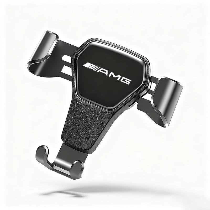 Gravity Auto Lock Car Air Vent Phone Holder Leather Texture For Mercedes Benz AMG W204 W205 W203 W211 W212 W213 W201 W210 W168 CA1