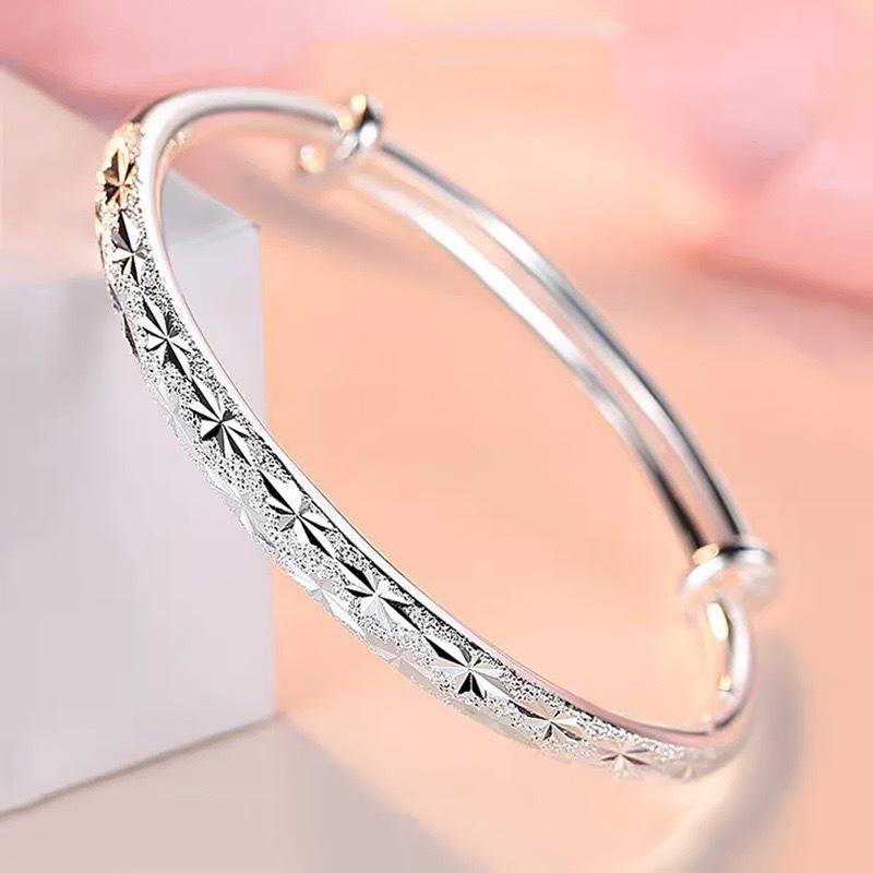 Original 925 Silver Charms Bangles For Women Luxury Design Sparking Gypsophila Star Bracelets Party Wedding Jewelry