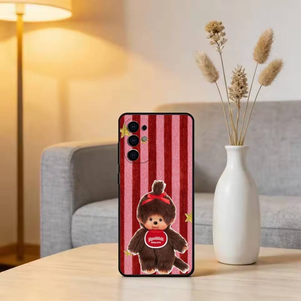 C-Cute M-monchhichis-s Phone Case Black Silicone Soft For Samsung S25,S24,S21,S22,S23,S30,Ultra,S20,Plus,Fe,Lite