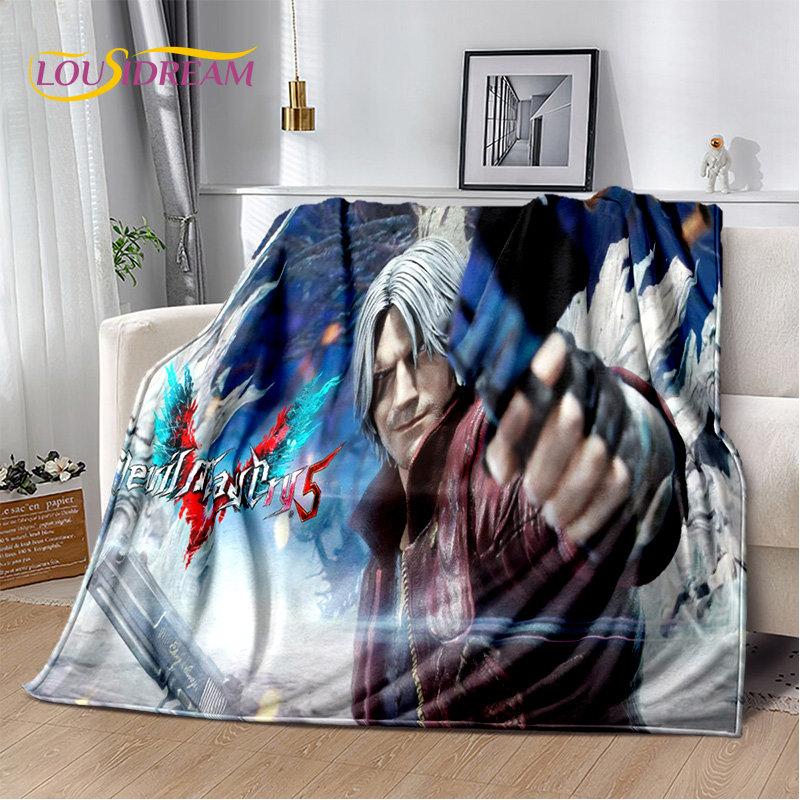 3D D-Devil May Cry DMC Game Gamer Soft Plush Blanket,Flannel Blanket Throw Blanket for Living Room Bedroom Bed Sofa Picnic Cover