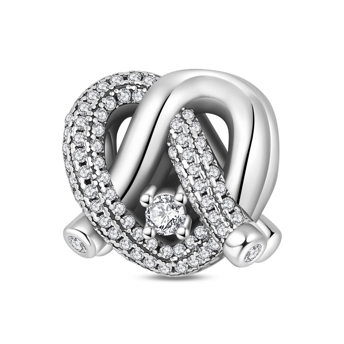 Original Charms Beads Silvering Concentric Knot Romantic Freedom Eternal Wish Charms Pendant DIY Bracelet Jewelry Making