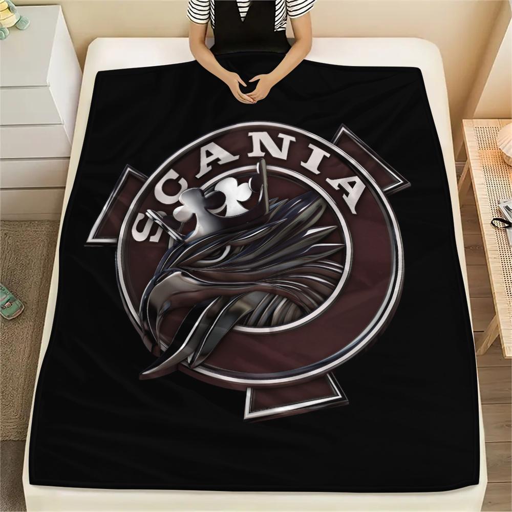 Scania Emblem,pattern Flannel Blanket, High Quality Comfortable for All Seasons, Home Decor, Warmth and Comfort, Perfect for Gifts.