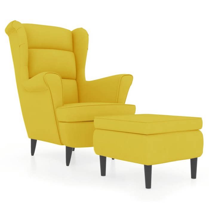 VidaXL Fauteuil à Oreilles avec Tabouret Chaise de Relaxation Siège de Salon Meuble de Salle de Séjour Maison Intérieur 3115938