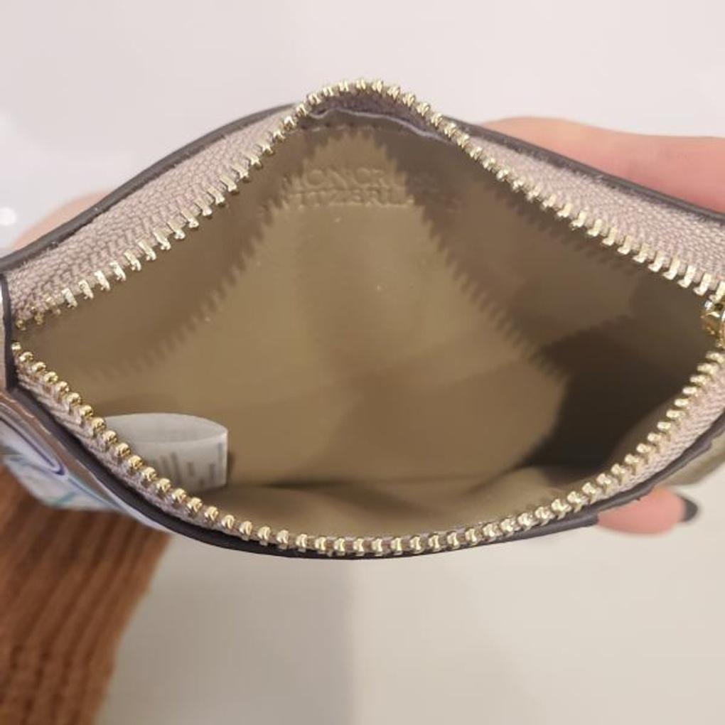 moncross AW9161 leather printed unisex card wallet