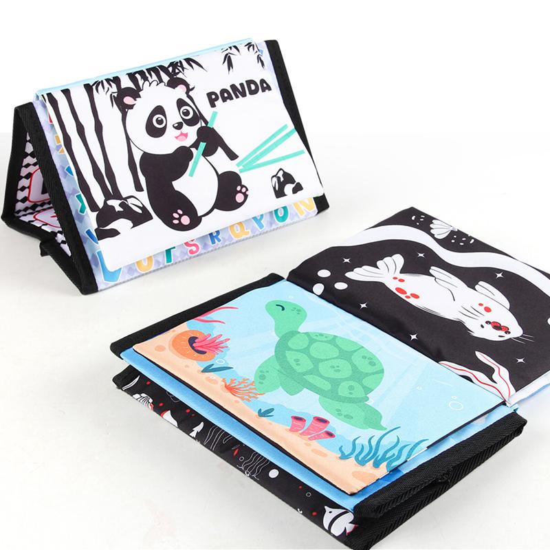 10 Sayfa Kumaş Kitap Montessori Dokun ve Hisset Bebek Yumuşak Masa Takvimi Kumaş Kitaplar Karikatür Hayvanlar Bebek İçin Erken Eğitim Oyuncakları