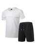 Men's Summer Ice Silk Sports Suit - Trendy Plus Size Short Sleeve T-Shirt