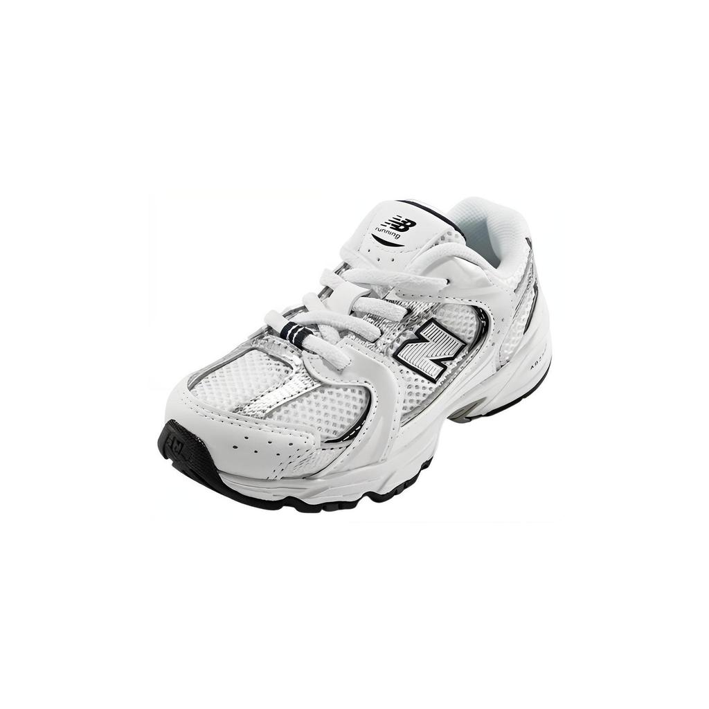 New Balance NB 530 Abrasion Resistant Low Top Running Shoes Silver White Infant And Toddler IZ530SB1