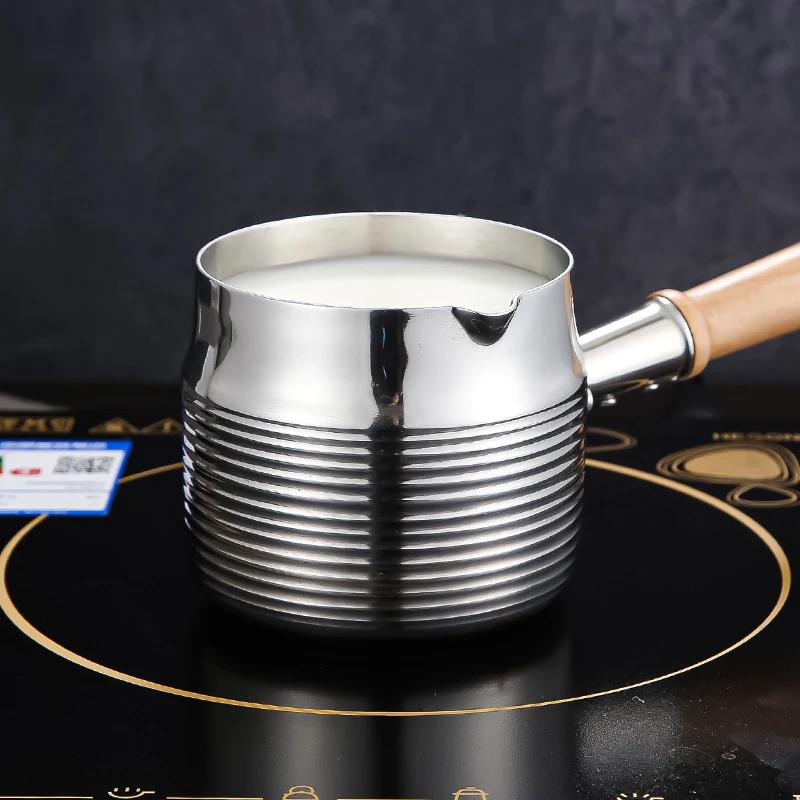 Choke Oil Pots Hot Oil Pan Butter Chocolate Melting Sauce Coffee Pot Milk Pot Panelas Small Pot Mini Stainless Steel Milk Pots