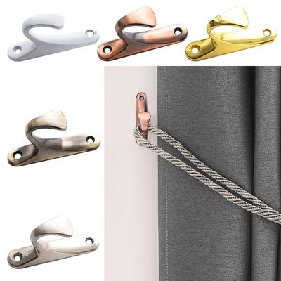 2pcs Durable Practical Modern Wall Hanger Mounted Metal Hooks Curtain Holder Curtain Holdback