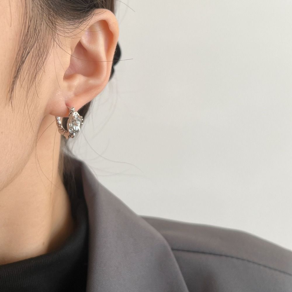 Chinese Style Silver Dragon Stud Earrings Jewelry Chinese Dragon Earrings  Accessories