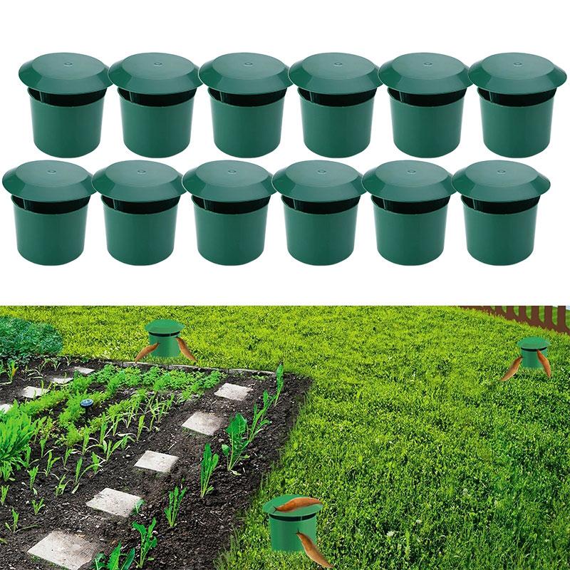 12Pcs Plastic Snail Trap Garden Slug Trap Reusable Pest Control Snail Catcher for Vegetable Garden Yard