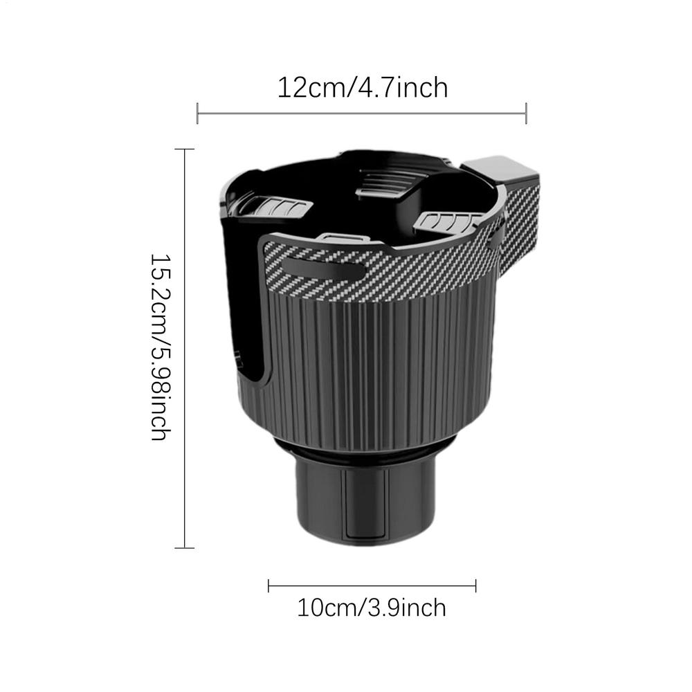 

Car Cup Holder Expander Adapter Insert Bottle Organizer With Adjustable Base Large Cup Holder Adapter For SUVs Trucks Sedans RVs чорний