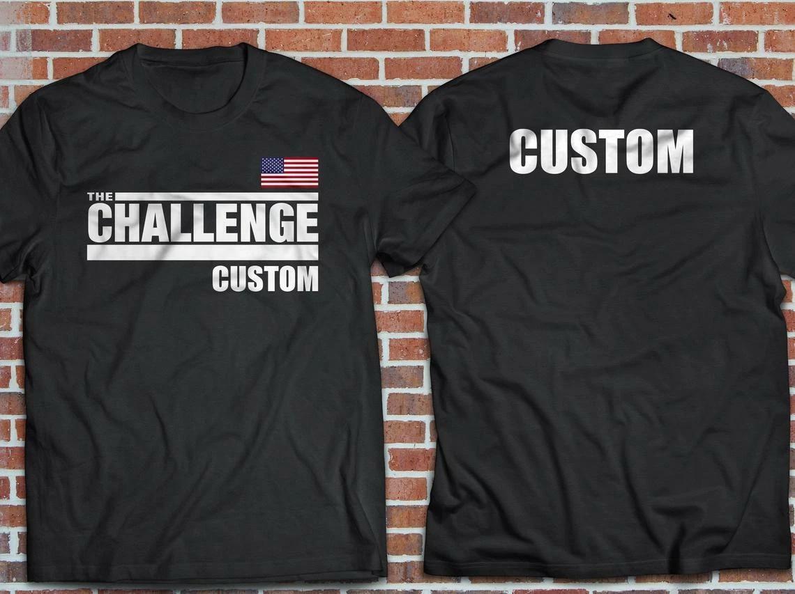 MTV The Challenge Custom Name front and back w/ Flag shirt total madness 2XL