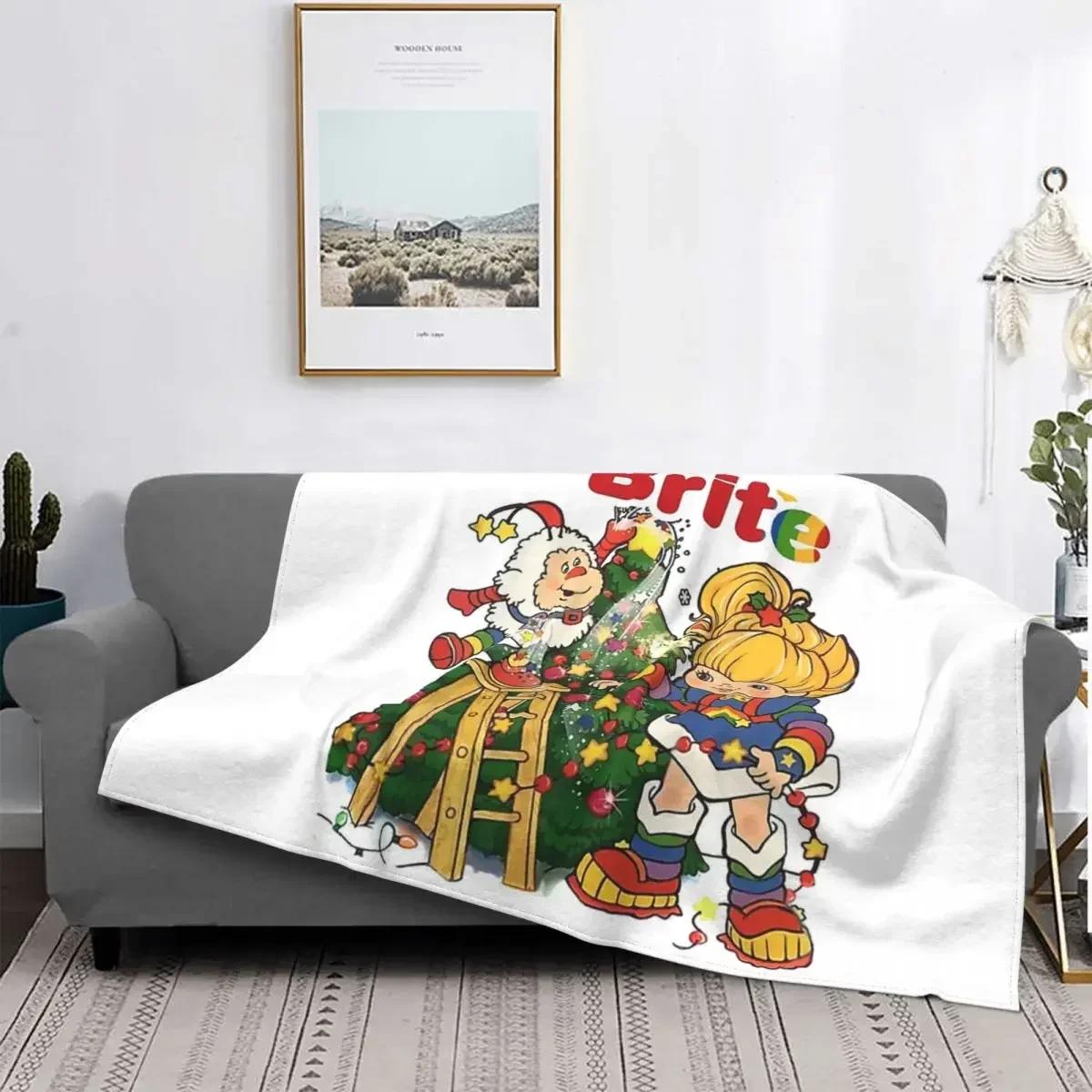 Rainbow Brite Red Butler TV Vintage Love Cartoons Christmas Design Portable Warm Throw Blankets for Bedding Travel 80x120cm(31x47inch)