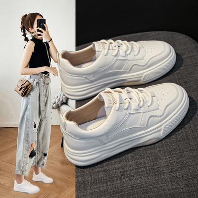 Small White Shoes Women's Spring New Real Soft Leather Thick Bottom Students Casual All-match Sneakers
