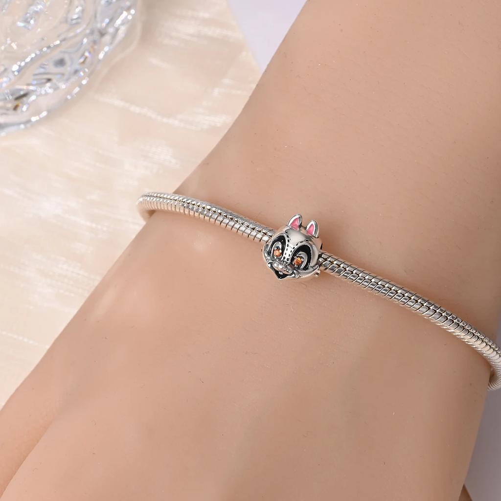 Genuine Copper Autumn Maple Leaf Squirrel Charm Beads Fit Genuine Original Bracelet Diy Premium Jewelry Gifts For Women Making