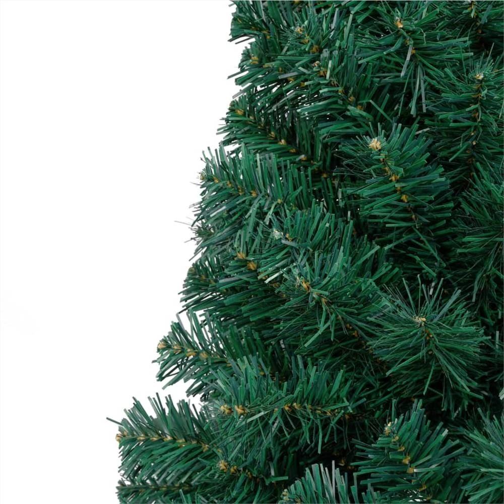 Jumătate Pom de Crăciun Artificial cu Stand Verde 120 cm PVC