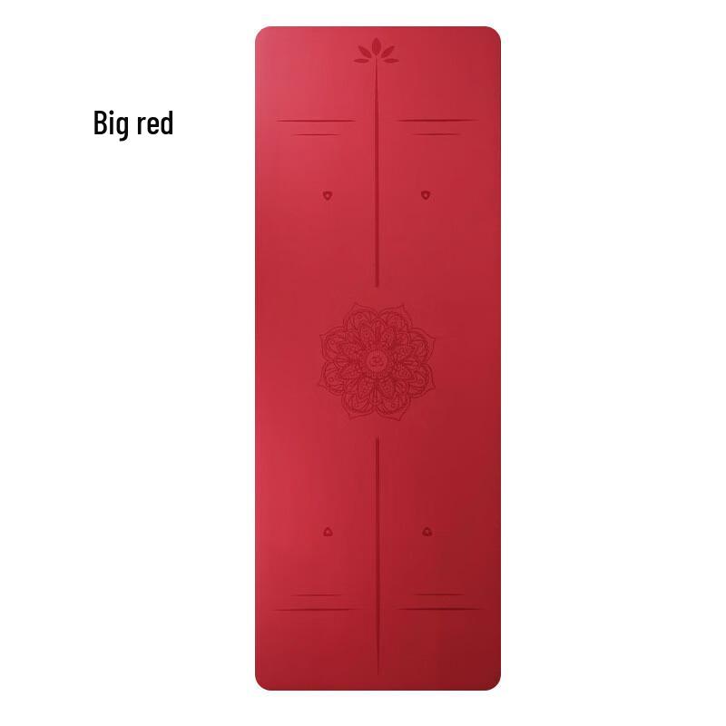 Longchan Natural Rubber Non-Slip Yoga Mat with Alignment Lines