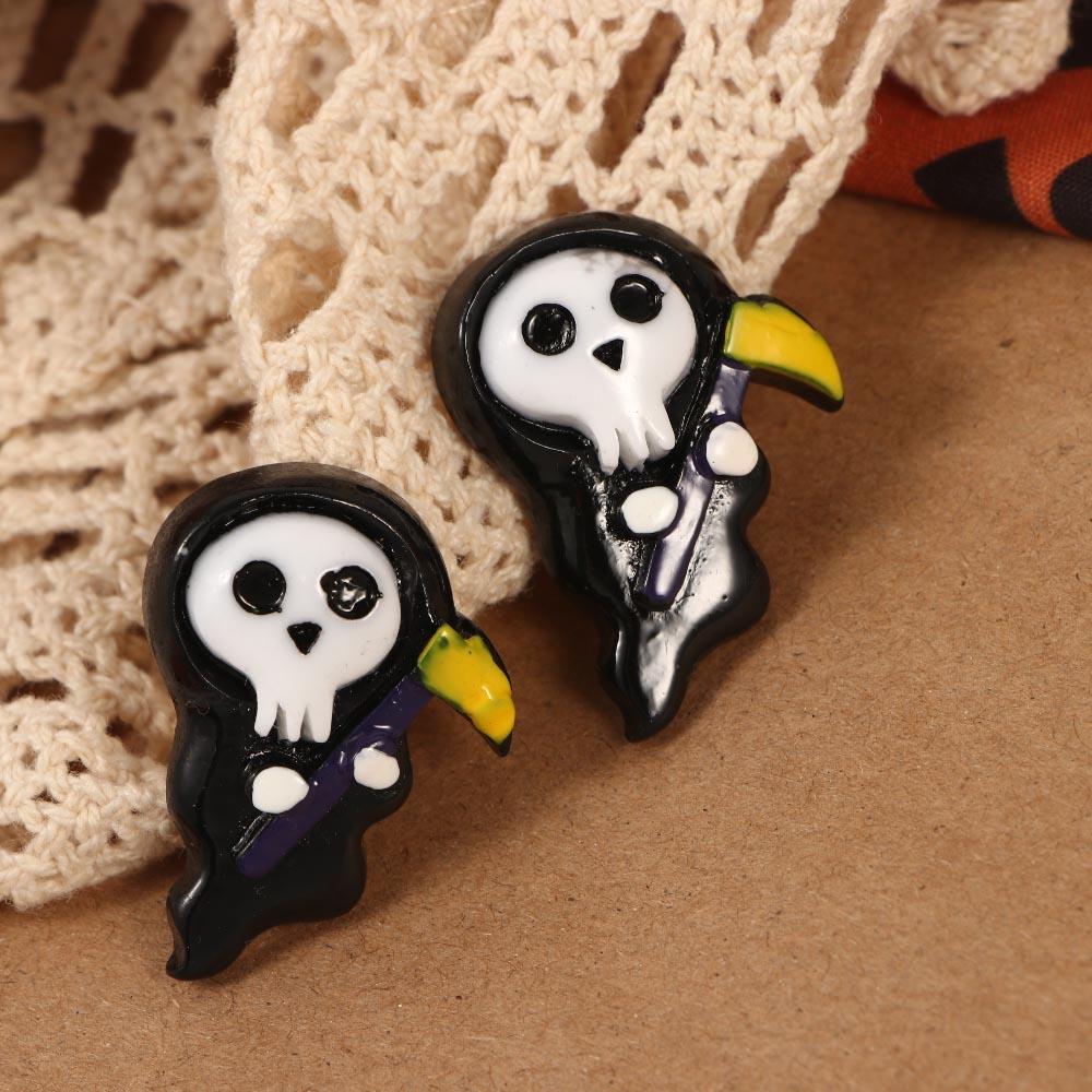 

Reaper For Girls Party Jewelry Korean Style Dangle Earrings Women Halloween Earrings Orange Pumpkin