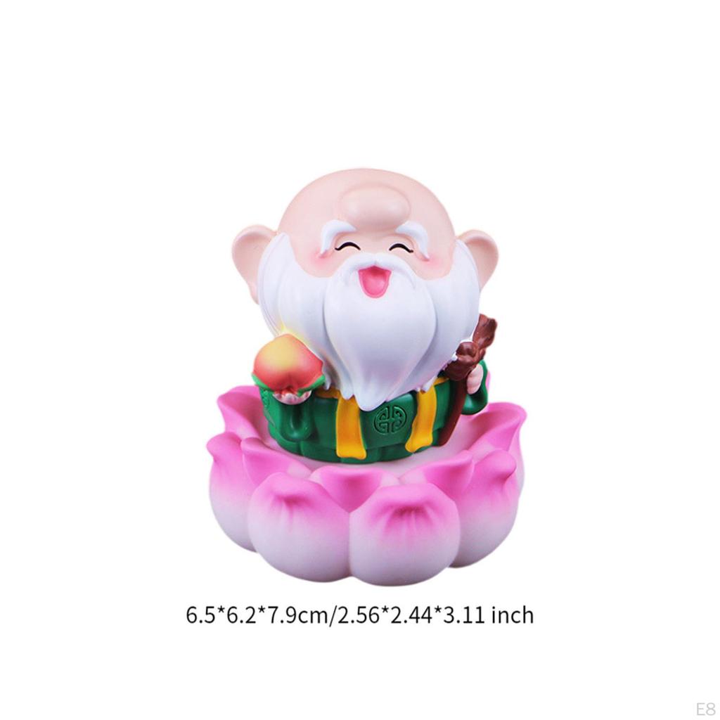 Cartoon Chinese Immortal Figurine Night Light Desktop Decoration Cute Housewarming Gifts Fengshui