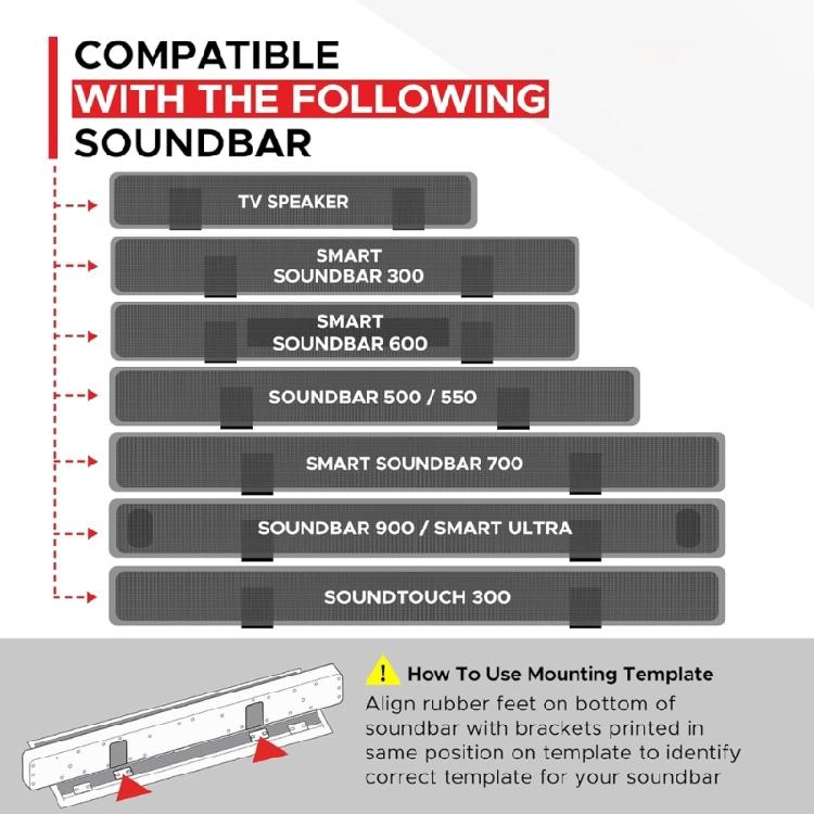 Universal Soundbar Mount Durable Soundbar Bracket Sliding Soundbar Mount Durable