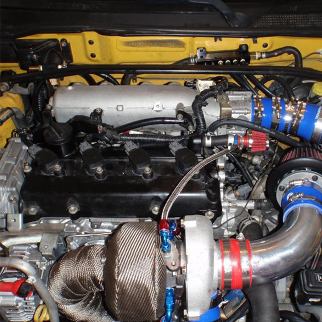 T3 Titanium Turbo Heat Shield Blanket Turbocharger Cover Wrap Natural With Fastener Springs Hook Auto Turbo Heat Shield Barrier